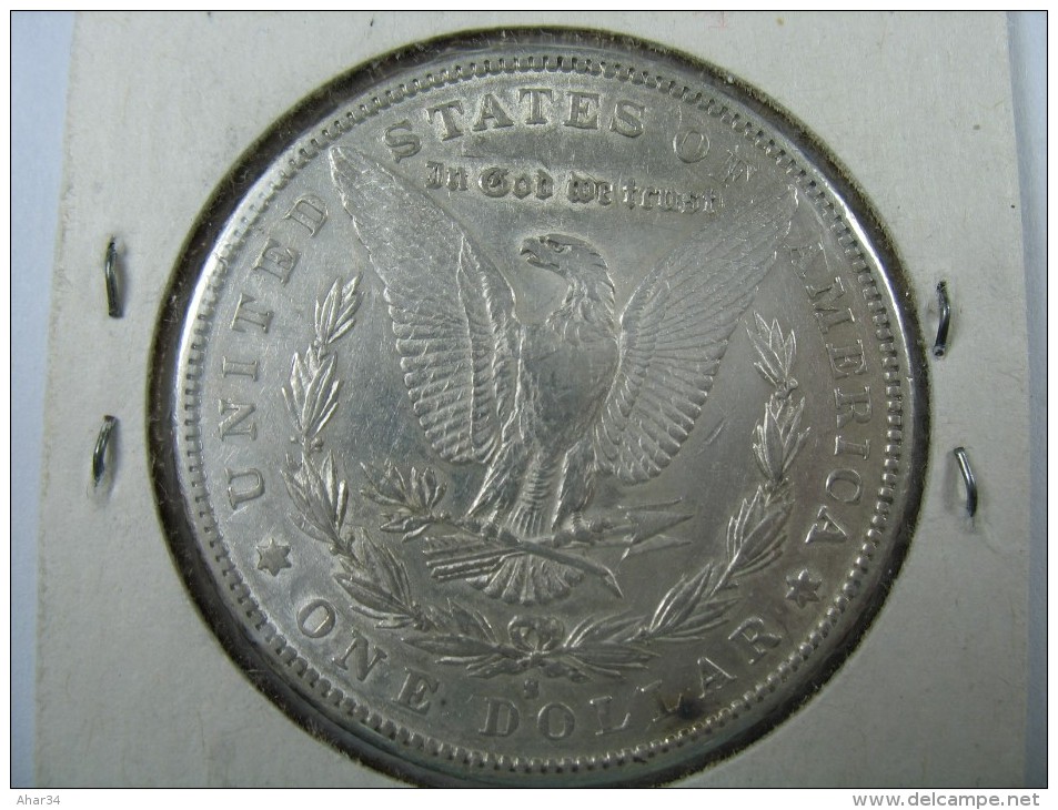 US USA 1 ONE DOLLAR MORGAN COIN SILVER 1879 S WEIGHT 26.67 GRAMS   LOT 10 - 1878-1921: Morgan
