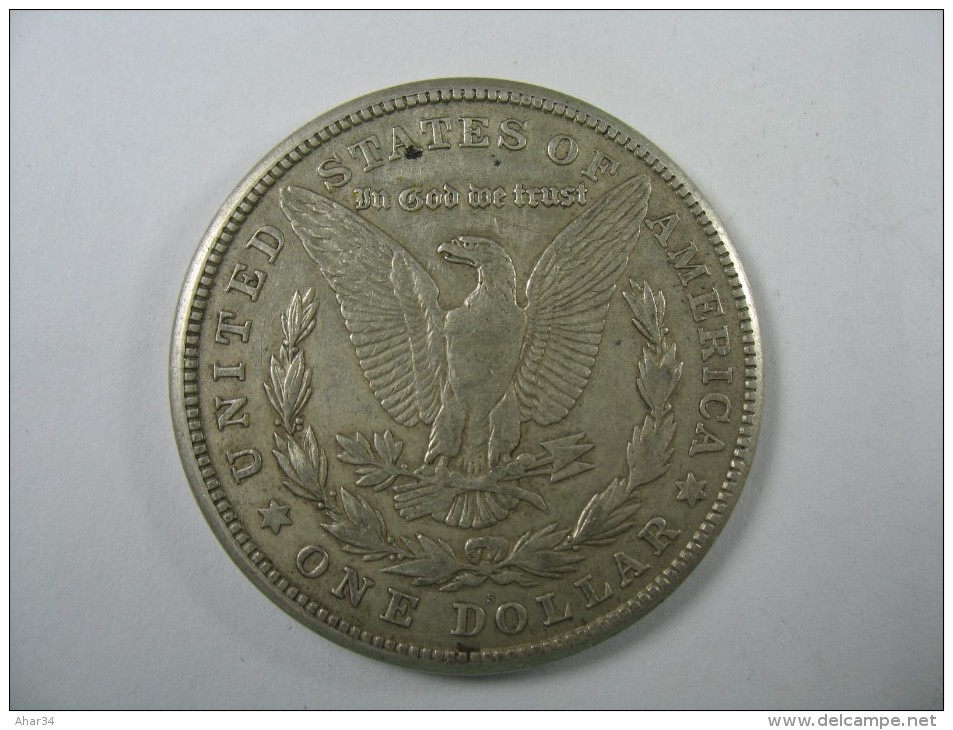 US USA 1 ONE DOLLAR MORGAN COIN SILVER 1921  S  LOT 10 NUM 200 - 1878-1921: Morgan