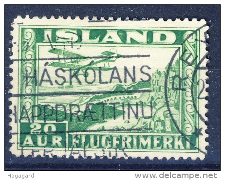 ##K001. Iceland 1934. Airmail. Michel 176A (Perforation 14). Used(o) - Luchtpost