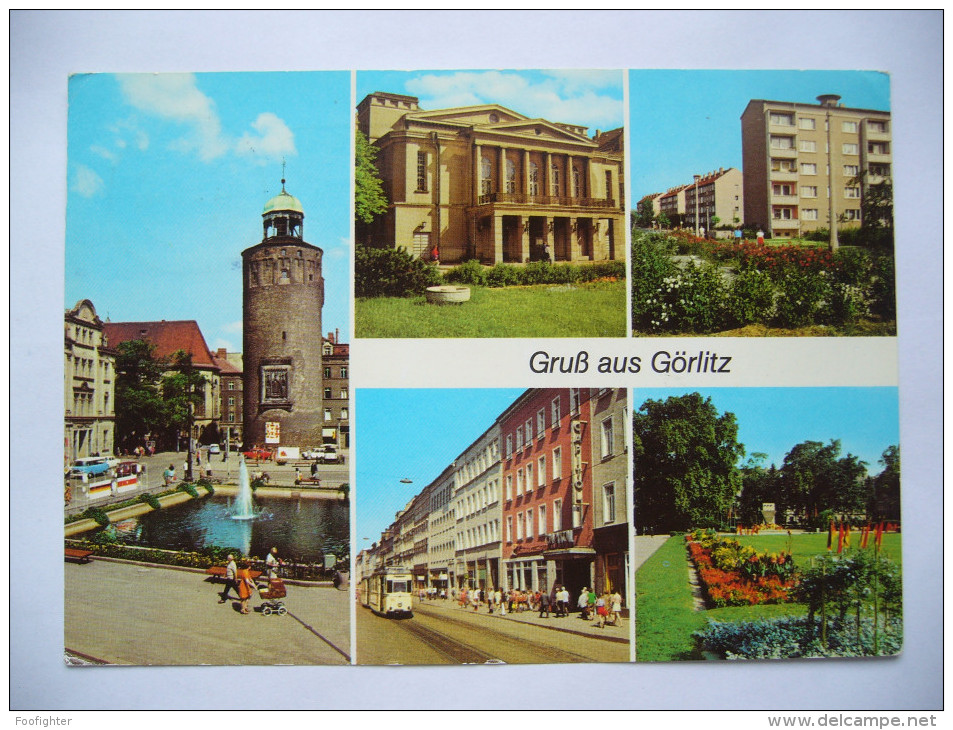 Germany: Görlitz - Marienplatz Mit Frauenturm, Neubaugebiet Weinhübel, Berliner Straße - Die Tram - 1982 Used - Görlitz