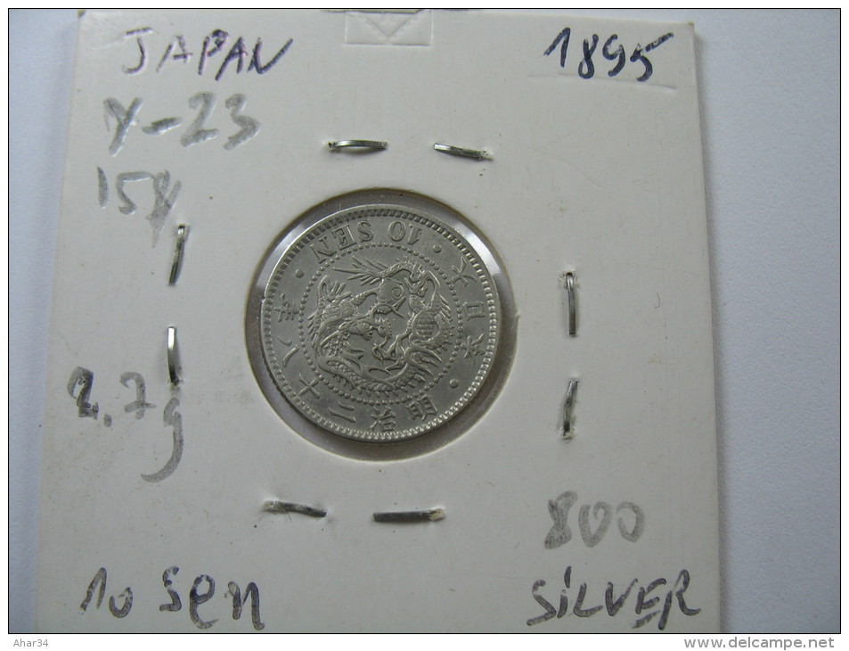 JAPAN 10 SEN 1895 SILVER   COIN   LOT 32 NUM 14 - Japan