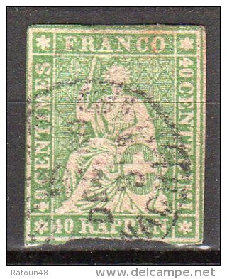 N° 30 - Oblitéré - 40 Rapen - Cachet Lisible  - SUISSE - Usados