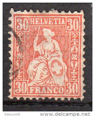 N° 38 - Oblitéré -Helvetia Assise   -  - SUISSE - Used Stamps