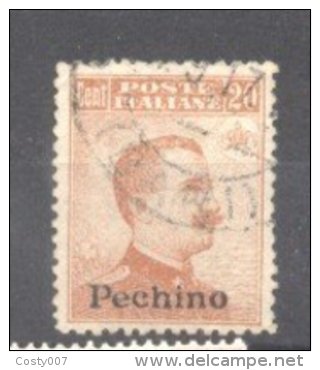 Italy China 1917 Overprint PEKINO, 20C, Mi.20, Used AM.128 - Pechino