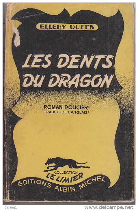 C1  ELLERY QUEEN Les DENTS DU DRAGON EO Limier # 1 1946 - Albin-Michel - Le Limier