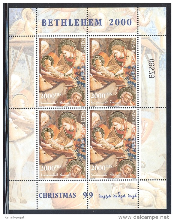 Palestine - 1999 Christmas 2000f Kleinbogen MNH__(FIL-10195) - Palästina