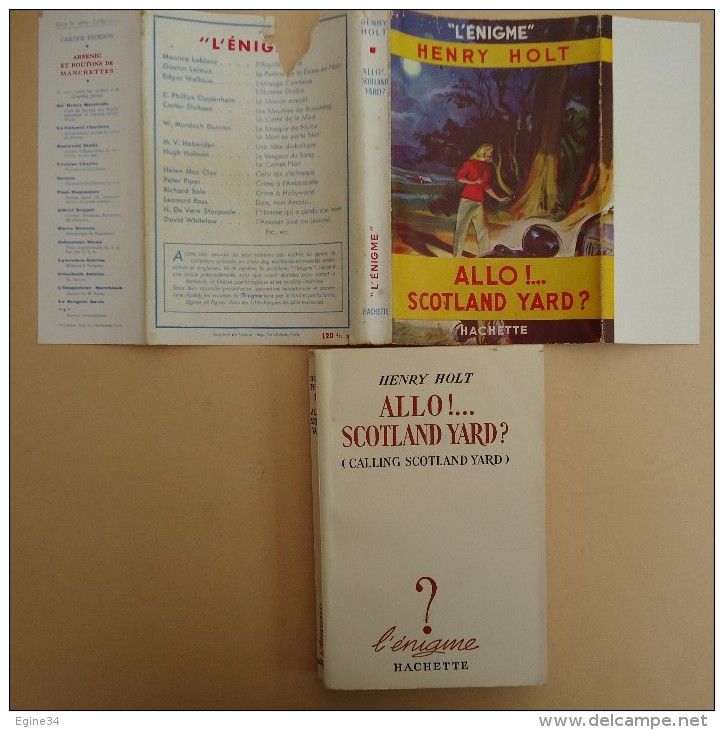 Editions Hachette  - Collection " L'Enigme" - Henry Holt - Allo !... Scotland Yard ? - 1951 - Hachette - Point D'Interrogation