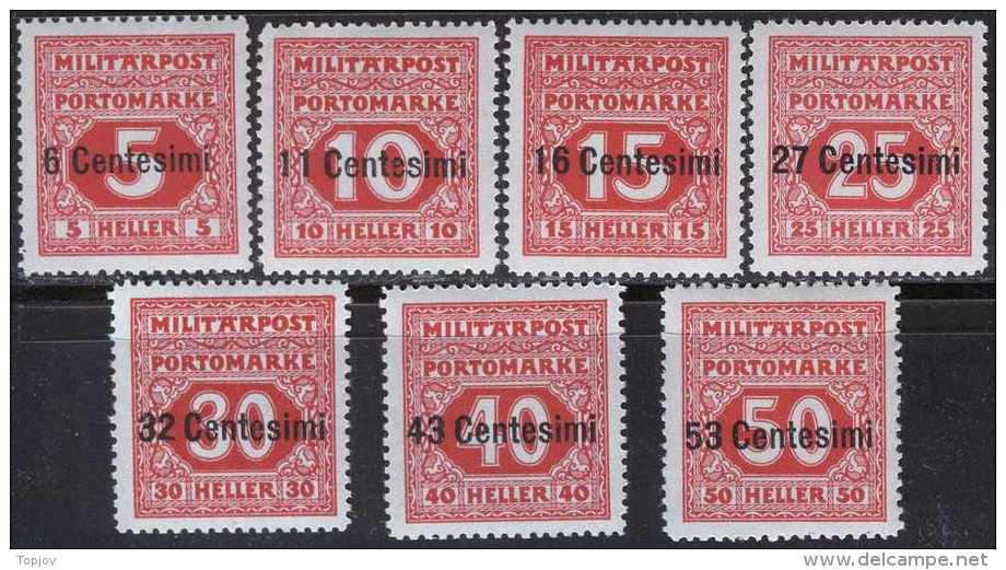 ITALIA - AUSTRIA - AUSTRIA Occupate -  SEGNATARRE  - **MNH - 1916 - Occ. Autrichienne