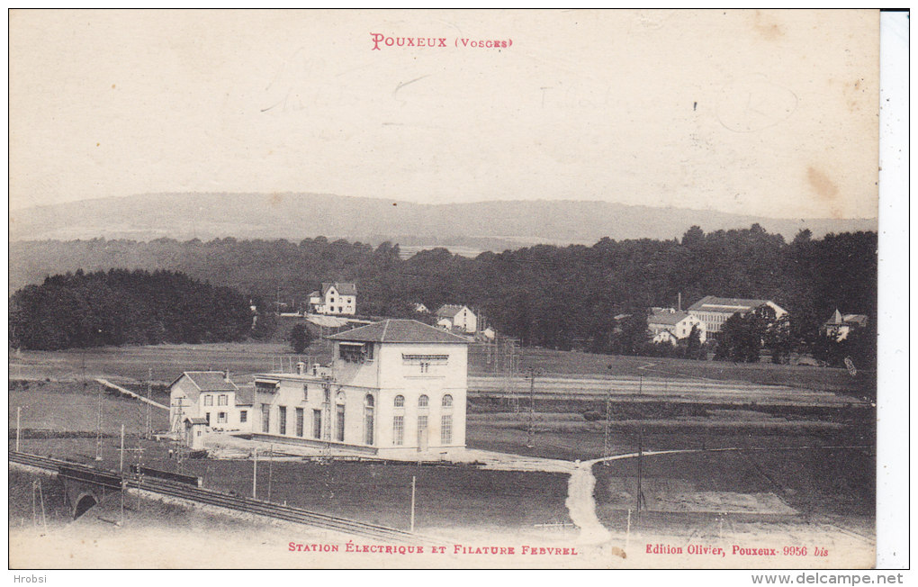 POUXEUX, Station électrique Et Filature Febvrel, écrite - Pouxeux Eloyes