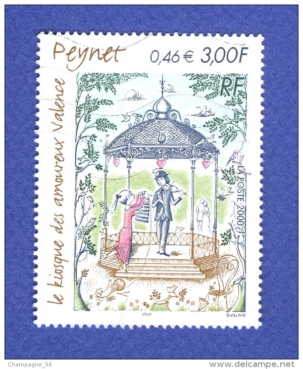 VARIÉTÉS FRANCE 2000  N° 3359  PEYNET OBLITÉRÉ YVERT TELLIER 0.60 € - Oblitérés