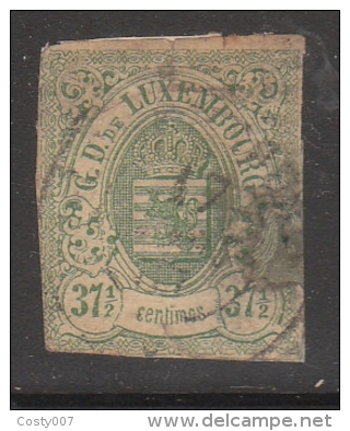 Luxembourg 1859 Definitives, Coat Of Arms, 37 1/2C Green, Mi.10, Used AM.218 - 1859-1880 Armoiries