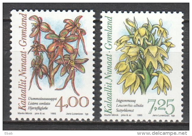 Greenland Gronland 1995 Mi 256-257 MNH FLOWERS - Ongebruikt