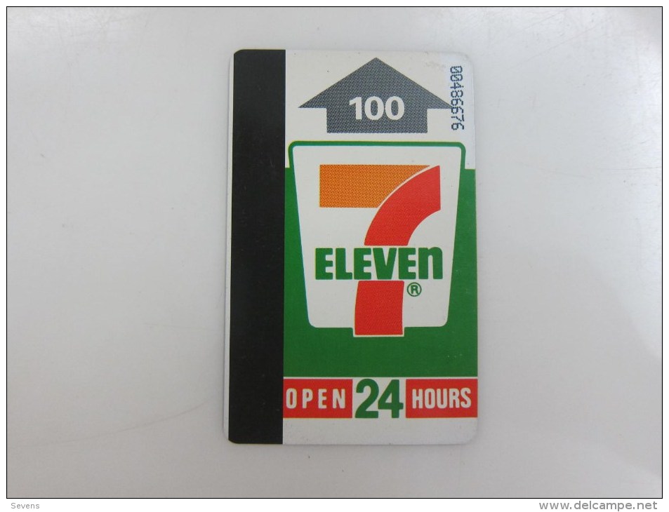 Autelca Magnetic Phonecard,Cable,backside 7-Eleven Store Advertisement,used - Hongkong
