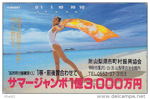 Télécarte Japon - Mode - Jolie Femme - SEXY BIKINI GIRL Japan Phonecard - Frau Telefonkarte - Erotique Erotic - 482 - Moda