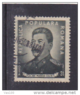 STALIN, RUSSIAN LEADER, USED STAMP, MI 1195, PERFORATED, 1949, ROMANIA - Ongebruikt