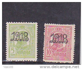 HELP STAMPS, OVERPRINTED, 1918, ROMANIA - Ungebraucht