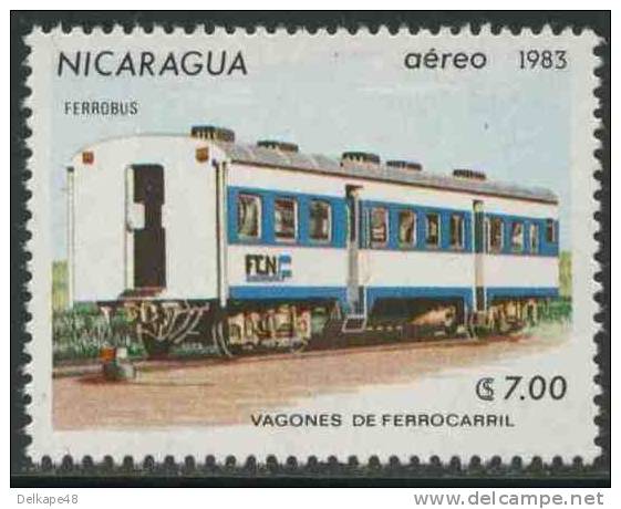 Nicaragua 1983 Mi 2393 Aero ** Railbus – Railway Wagons / Personenwagen - Eisenbahnwagen - Treinen