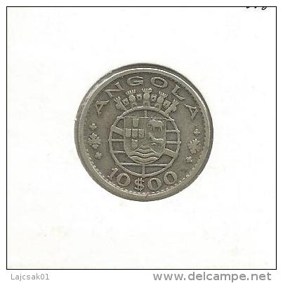 A6 Angola 10 Escudos 1955. Ag Silver Argent - Angola