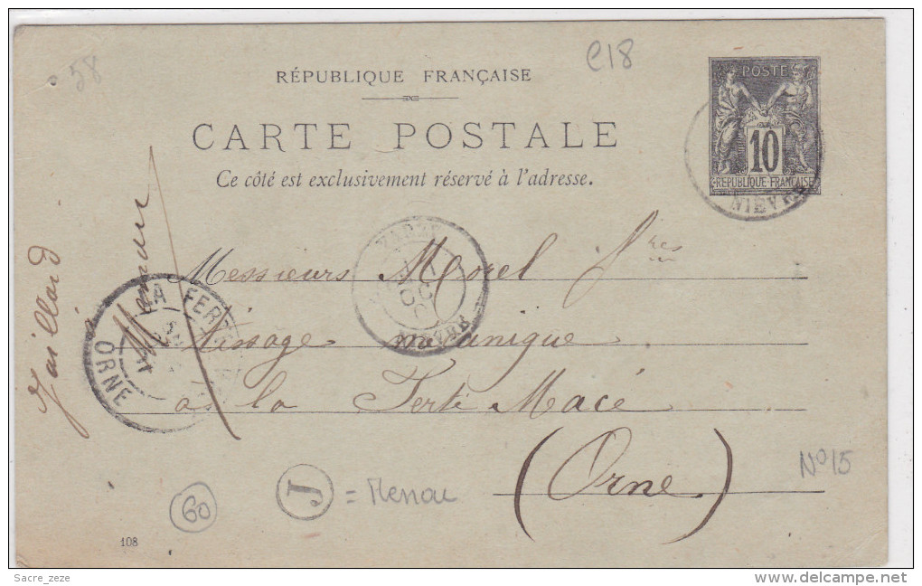 LOT DE 19 ENTIERS POSTAUX ISSUS D´UN COLLECTIONNEUR