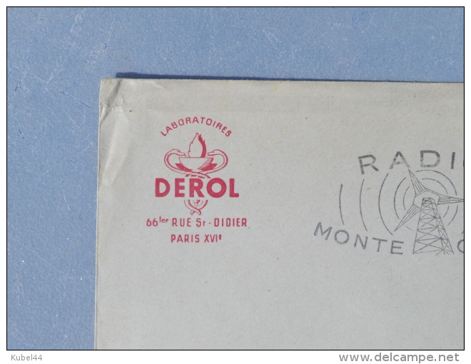 Enveloppe Professionnelle Avec Publicité Pour " Radio Monte-Carlo" - Storia Postale