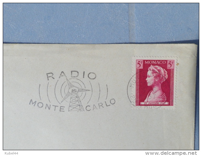 Enveloppe Professionnelle Avec Publicité Pour " Radio Monte-Carlo" - Storia Postale