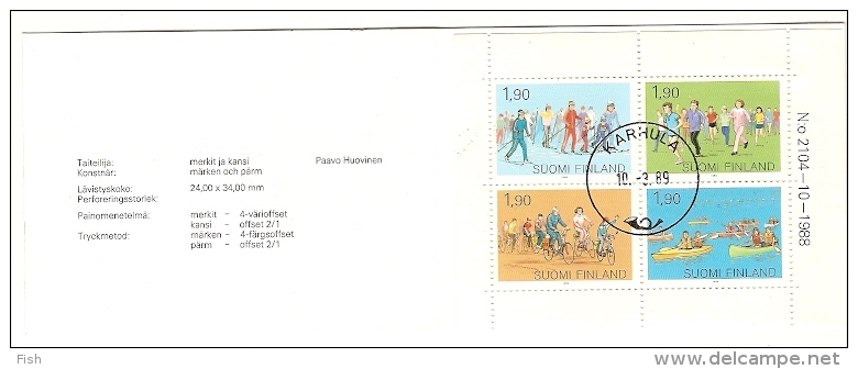 Finland & Democratização Do Desporto  1989 (1038) - Blocks & Sheetlets