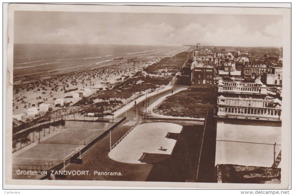 PAYS BAS En 1932,noord Holland,mer Du Nord,ZANDVOORT,prés Amsterdam,vue Panoramique - Zandvoort