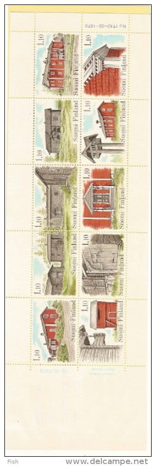 Finland ** & Agricultura, Casas Tradicionais 1979 (850) - Blocks & Sheetlets