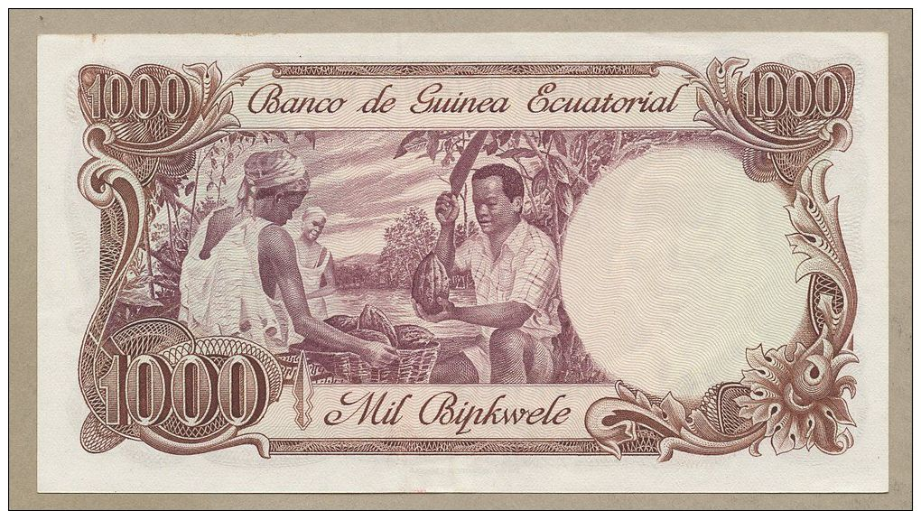 EQUATORIAL GUINEA - 1000 Bipkwele  1979  P16  Uncirculated  ( Banknotes ) - Equatorial Guinea