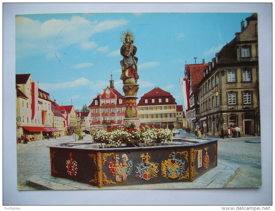 Germany: Schwäbisch Gmünd - Marktplatz Mit Rathaus, Marienbrunnen - 1980 Used - Schwaebisch Gmünd