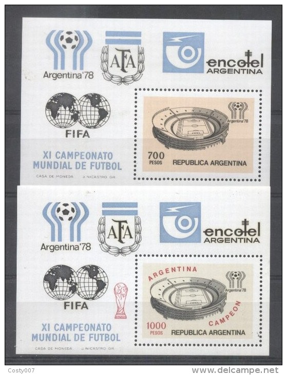 Argentina 1978 Sport, FIFA, Soccer, Footbal, 2 Perf. Sheets, MNH S.375 - Neufs