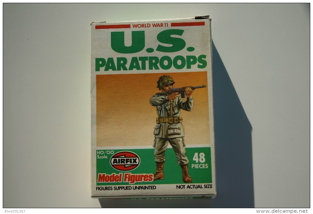 Airfix WW2 U.S. Paratroops, Scale HO/OO, Vintage - Figurines