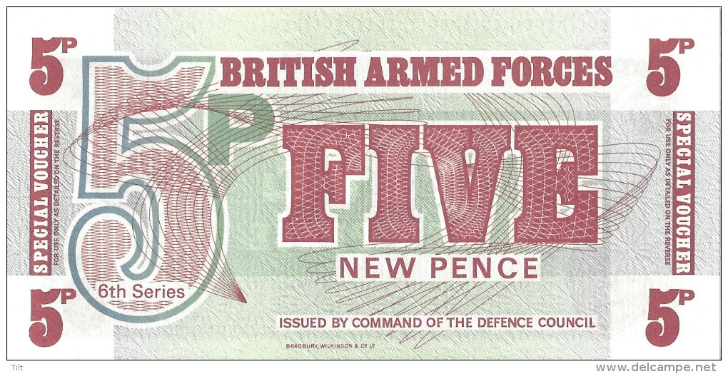 British Armed Forces - 5 New Pence (Special Voucher)  - Perfect Condition - Altri & Non Classificati