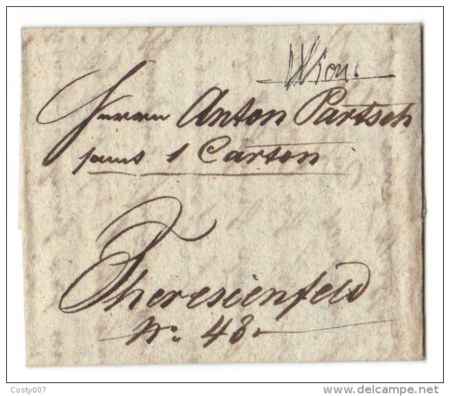 Austria Österreich 1839 Postal History Rare, Pre-philatelic Letters, Wien To Teresienfeld D.065 - ...-1850 Préphilatélie