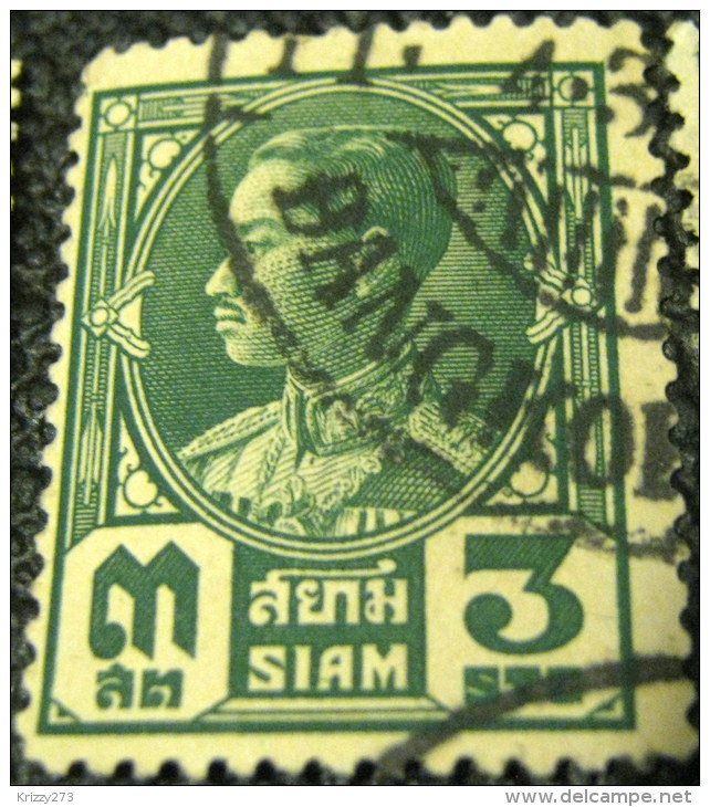 Thailand 1928 King Prajadhipok 3s - Used - Siam