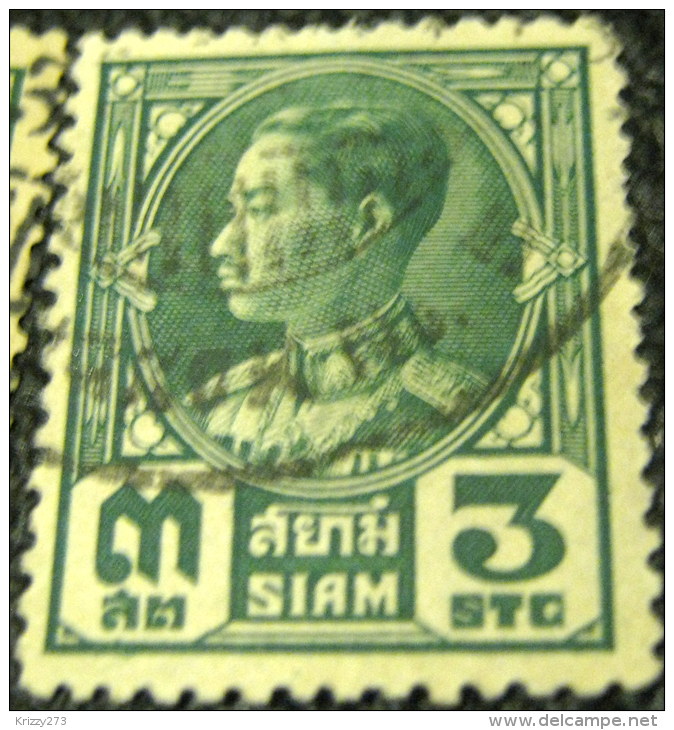 Thailand 1928 King Prajadhipok 3s - Used - Siam