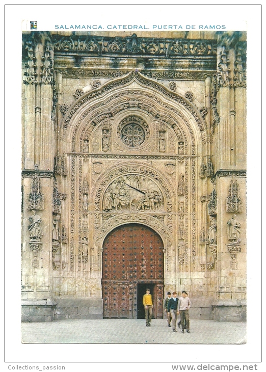 Cp, Espagne, Salamanca, Catedral, Puerta De Ramos, Voyagée 1970 - Salamanca