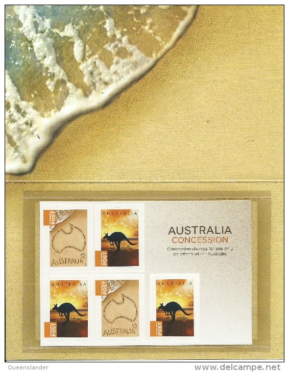 2014 March Australia Concession Stamp Pack Contains 5 Stamps Only 10,000 Packs Issued  Complete Mint Never Hinged - Presentation Packs