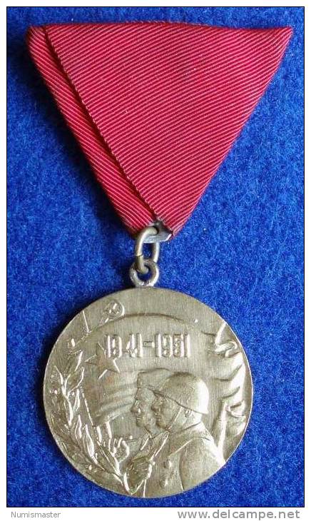 YUGOSLAVIA MEDAL FOR THE 10th ANNIVERSARY OF YUGOSLAV ARMY - Other & Unclassified