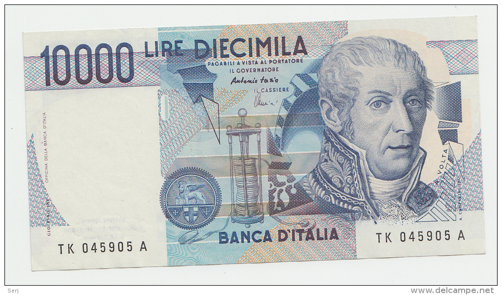 ITALY 10000 LIRE 1984 AUNC P 112d  112 D - 10000 Lire