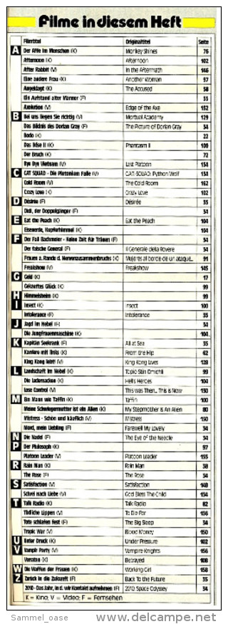 CINEMA Filmzeitschrift 1989  Heft 130  -  Mit : Afternoon  -  Angeklagt  -  Gekauftes Glück  -  Rain Man - Magazines