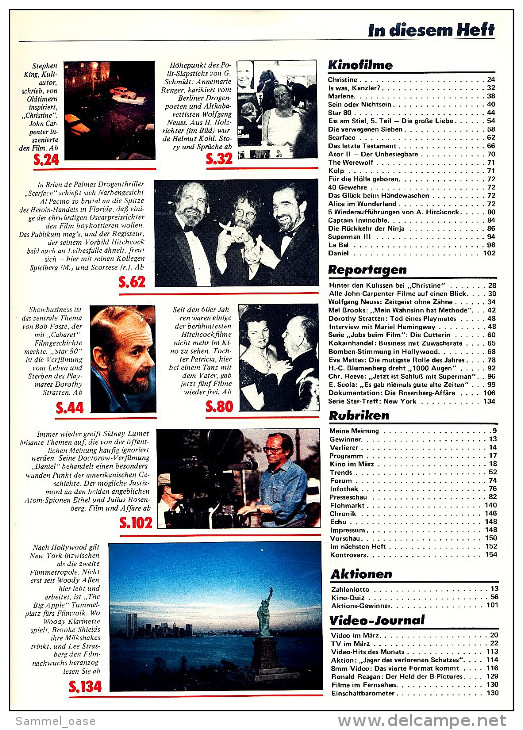 CINEMA Filmzeitschrift 1984  Heft 70  -  Mit : Alice Im Wunderland  -  Superman III  -  The Werewolf - Zeitschriften