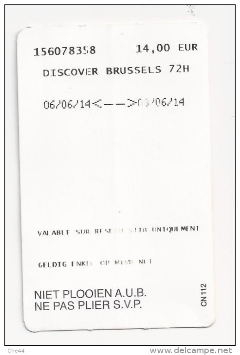 Ticket Discover Brussels (Voir Commentaire) - Europe