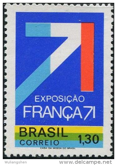 BX0022 Brazil 1971 French Industrial Exposition Emblem 1v MNH - Unused Stamps