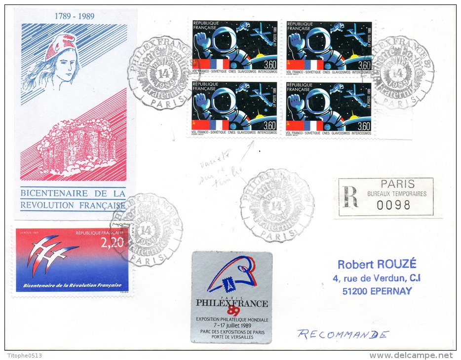 FRANCE. N°2560 De 1989 Sur Document Philatélique. Révolution Française/Philexfrance'89. - Rivoluzione Francese