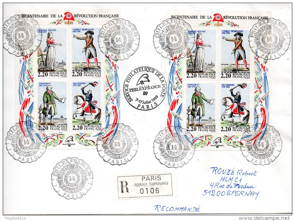 FRANCE. BF 10 De 1989 Sur Document Philatélique. Révolution Française/Philexfrance´89 . - French Revolution