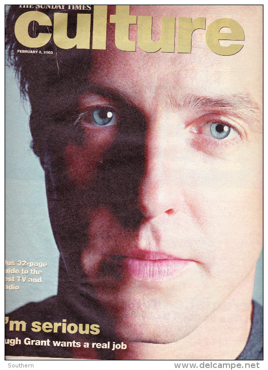 The Sunday Times Culture 02/2003 Hugh Grant Doors Spielberg Di Caprio Nicholson Baker - Novedades/Actualidades