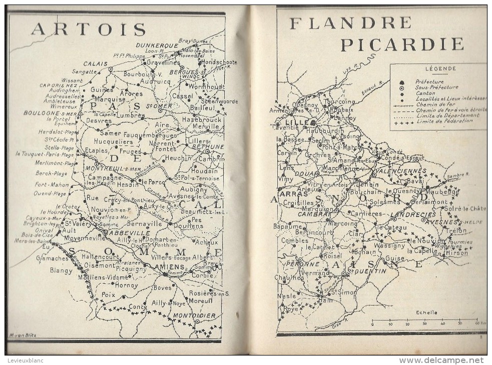 Stations Climatiques , Thermales Et Touristiques/ESSI/ Artois,Flandre,Picardie/T Ourcoing-Fourmies-Valenci Enne/1935 PGC - Picardie - Nord-Pas-de-Calais