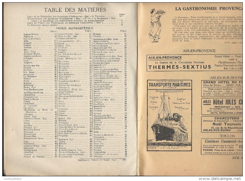 Stations Climatiques , Thermales Et Touristiques/ESSI/ Provence/Castellane-Uzés-Orange-Nimes/1 935 PGC60 - Franche-Comté