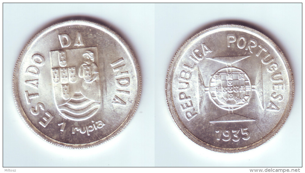 India Portuguese 1 Rupia 1935 - Inde